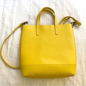 Melrose and Market Yellow Leather Tote Bag
